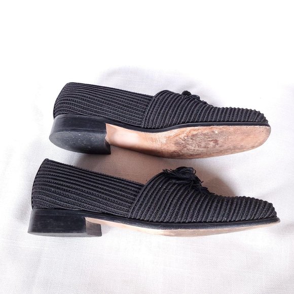 Stuart Weitzman square toe textured tassel loafers - Picture 5 of 10